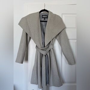 Mango Wool Blend Light Grey Coat